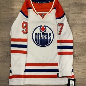 Edmonton Oilers McDavid Kids Hockey Jersey